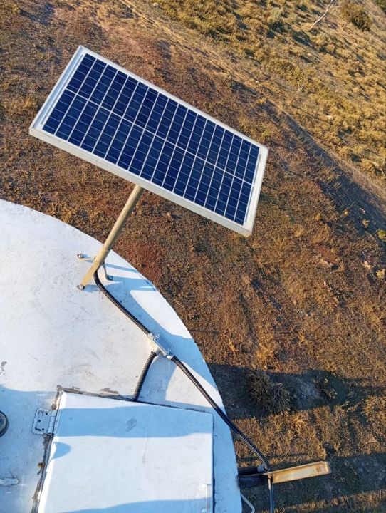 Estação de telemetria com placa solar - Reservatório Ponte Velha, Japaraíba